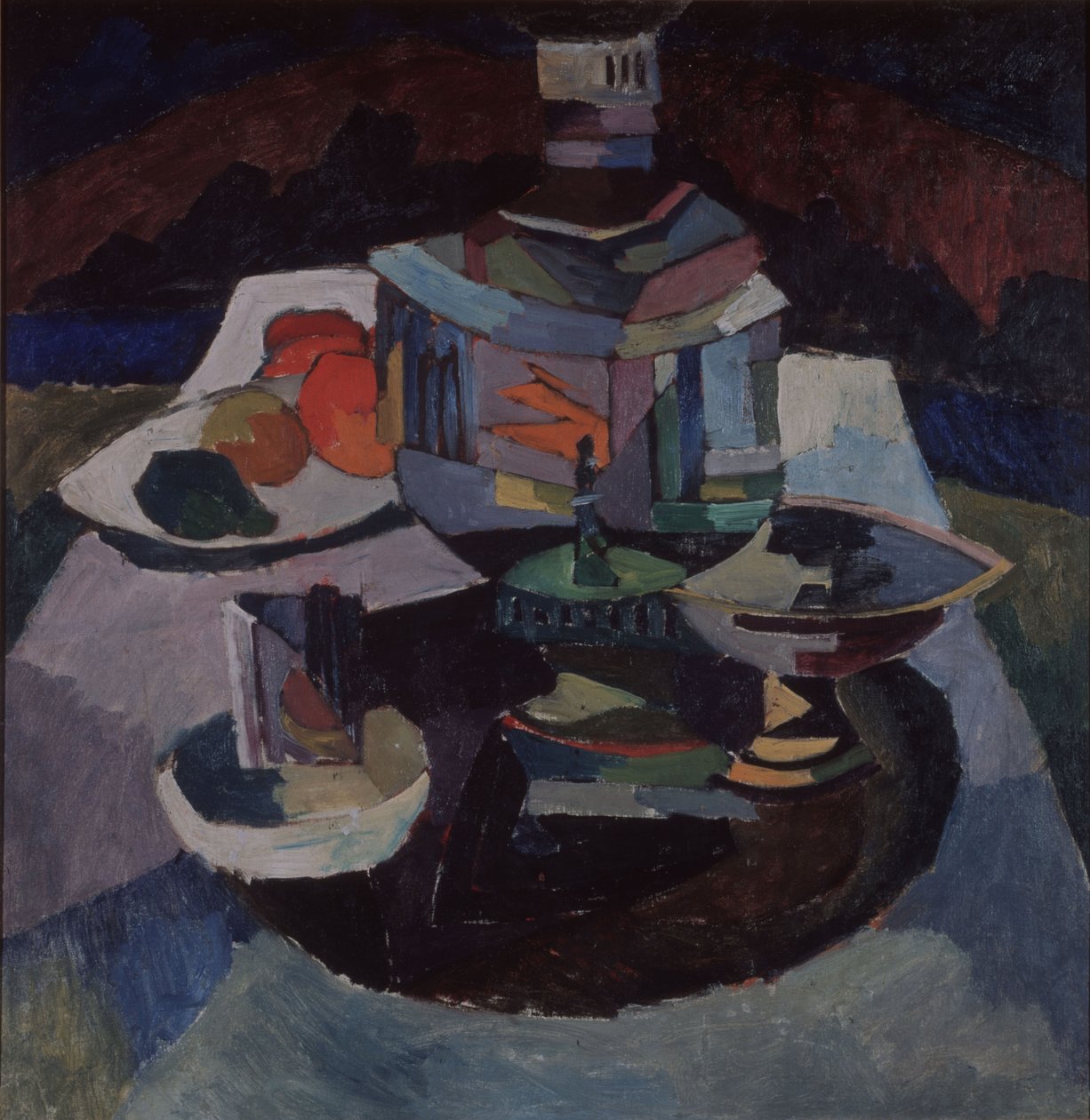 Asetelma samovaarilla, 1913 tekijältä Aristarkh Vasilievic Lentulov