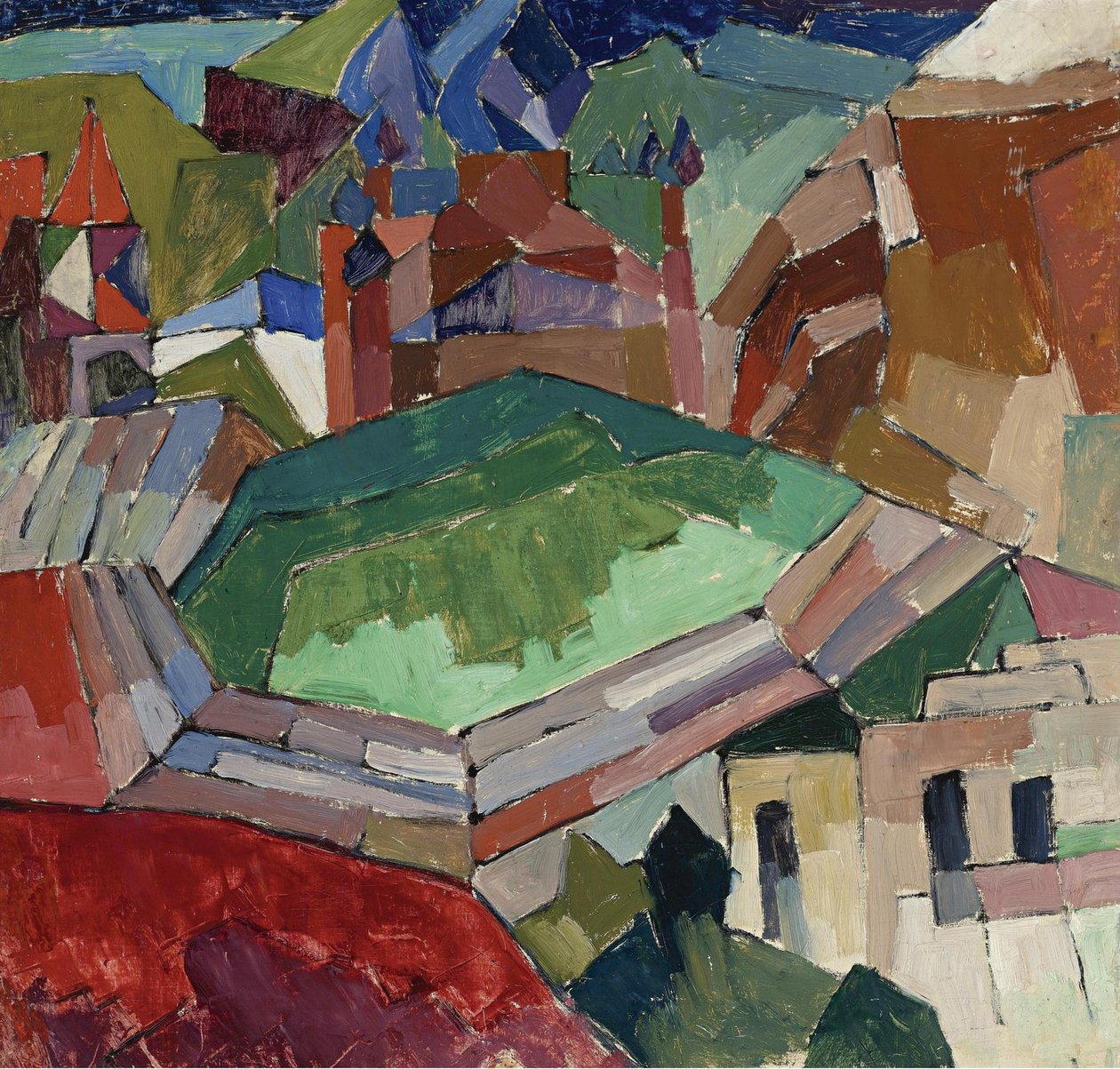 Kaupunki Etelä-Venäjällä, 1914-1916 tekijältä Aristarkh Vasilievic Lentulov
