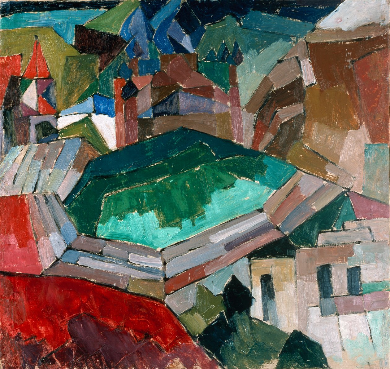 Kaupunki Etelä-Venäjällä, noin 1914-1916 tekijältä Aristarkh Vasilievic Lentulov