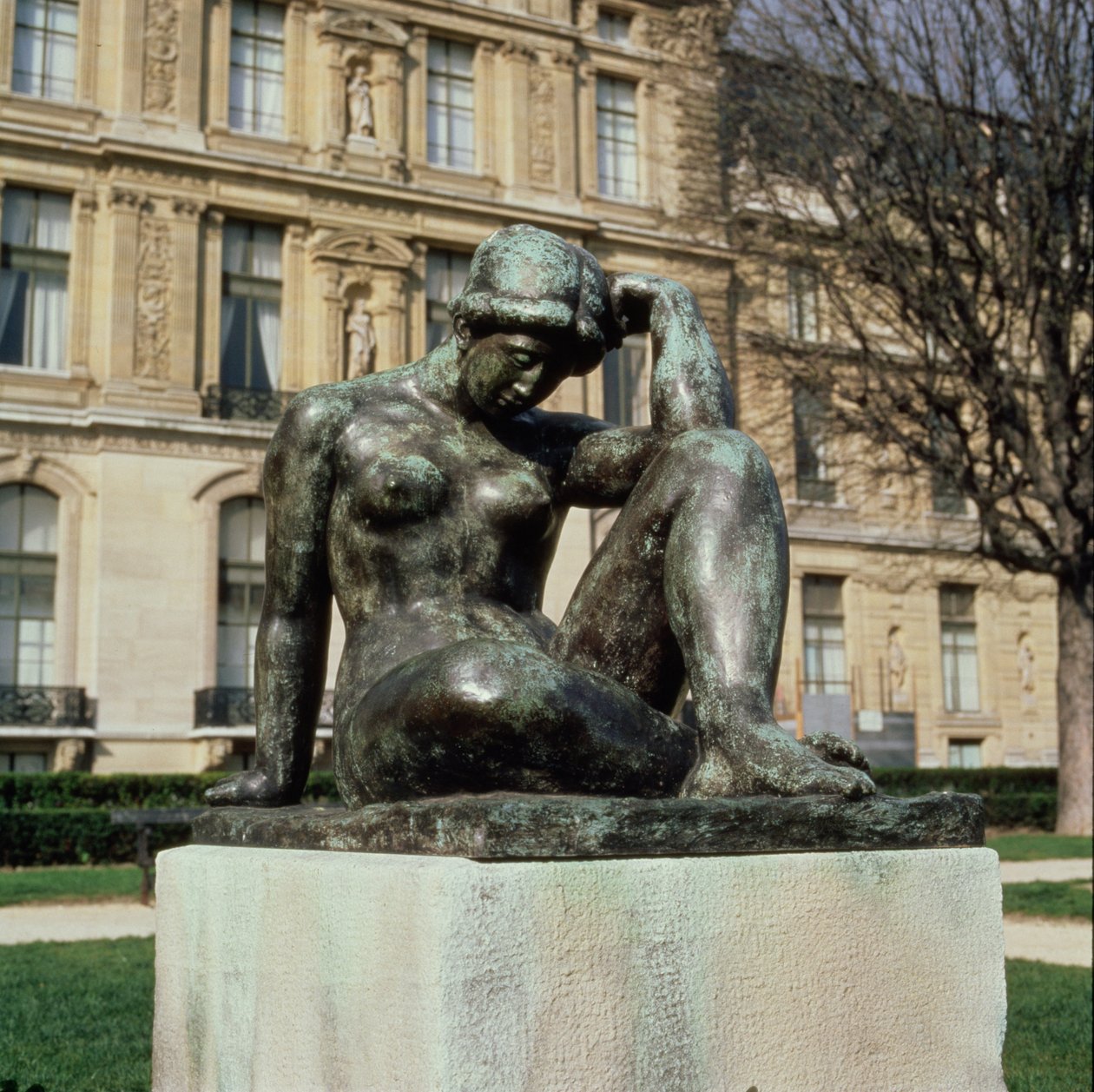 La Mediterranee, Place du Carrousel, Louvre, Pariisi, 1902-05 (pronssi) (katso muita näkymiä (160258-160261) tekijältä Aristide Maillol