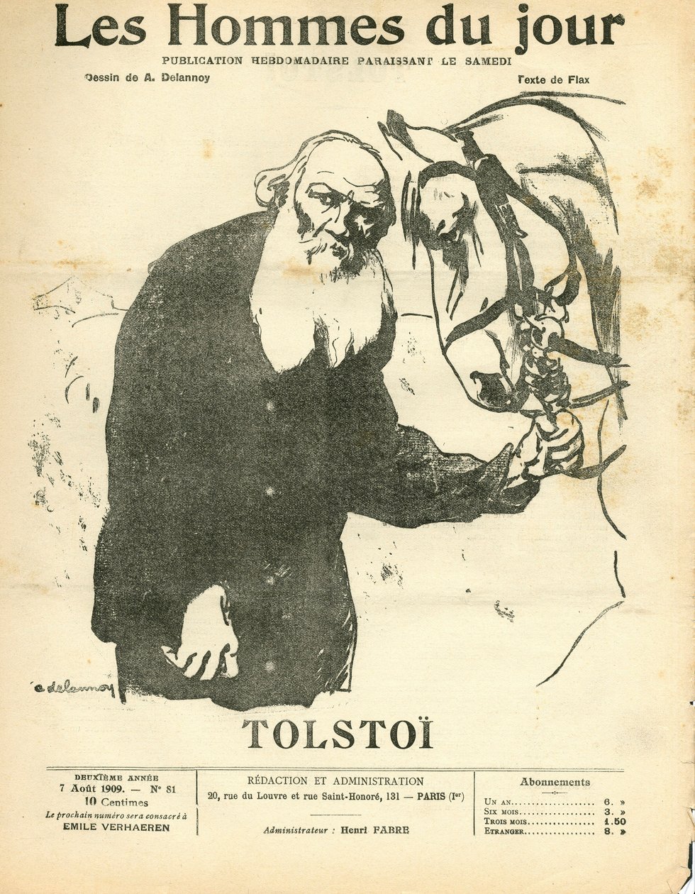Kansi "" Men of the Day" -julkaisusta, Satiirinen N & B tekijältä Aristide Delannoy