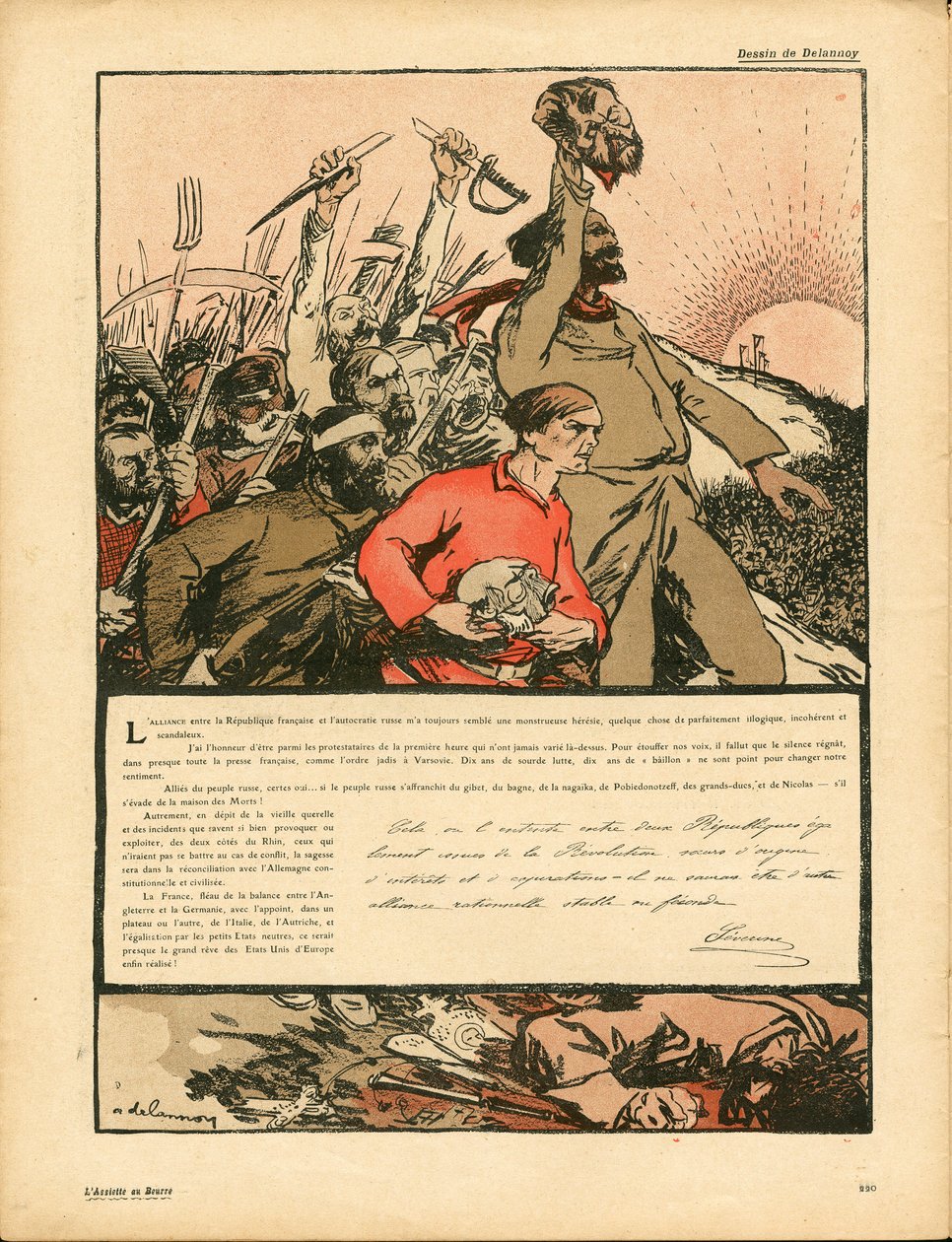 The Butter Plate, numero 222, Satiirinen väreissä tekijältä Aristide Delannoy