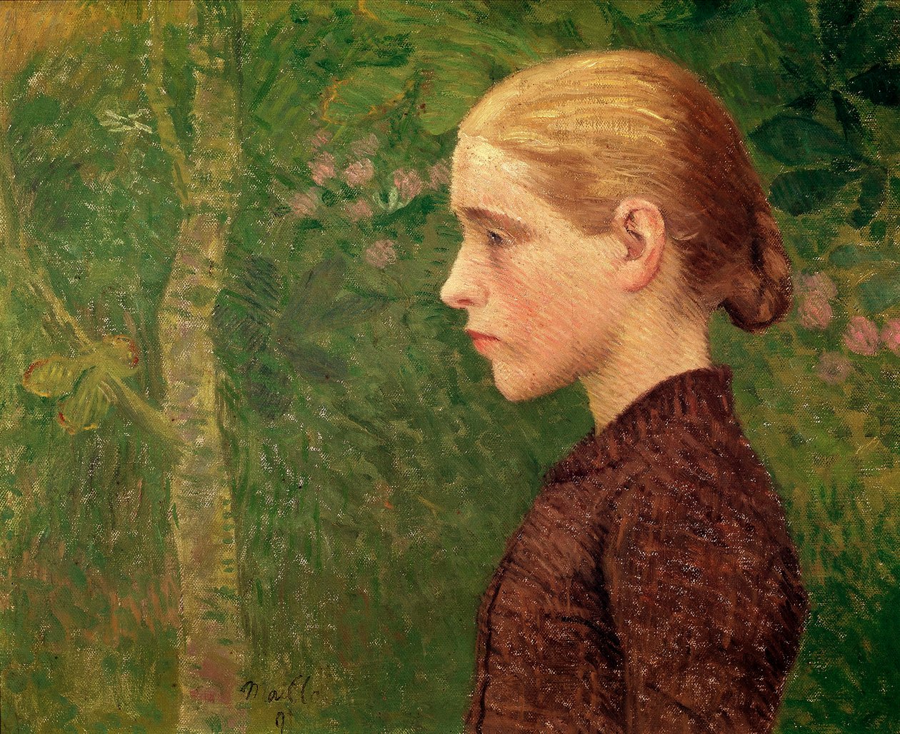 Aristide Maillolin (1861-1944) nuoren talonpojan maalauksen rintakuva 1891 su. 46x55 cm Reims, Musee des Beaux Arts tekijältä Aristide Maillol