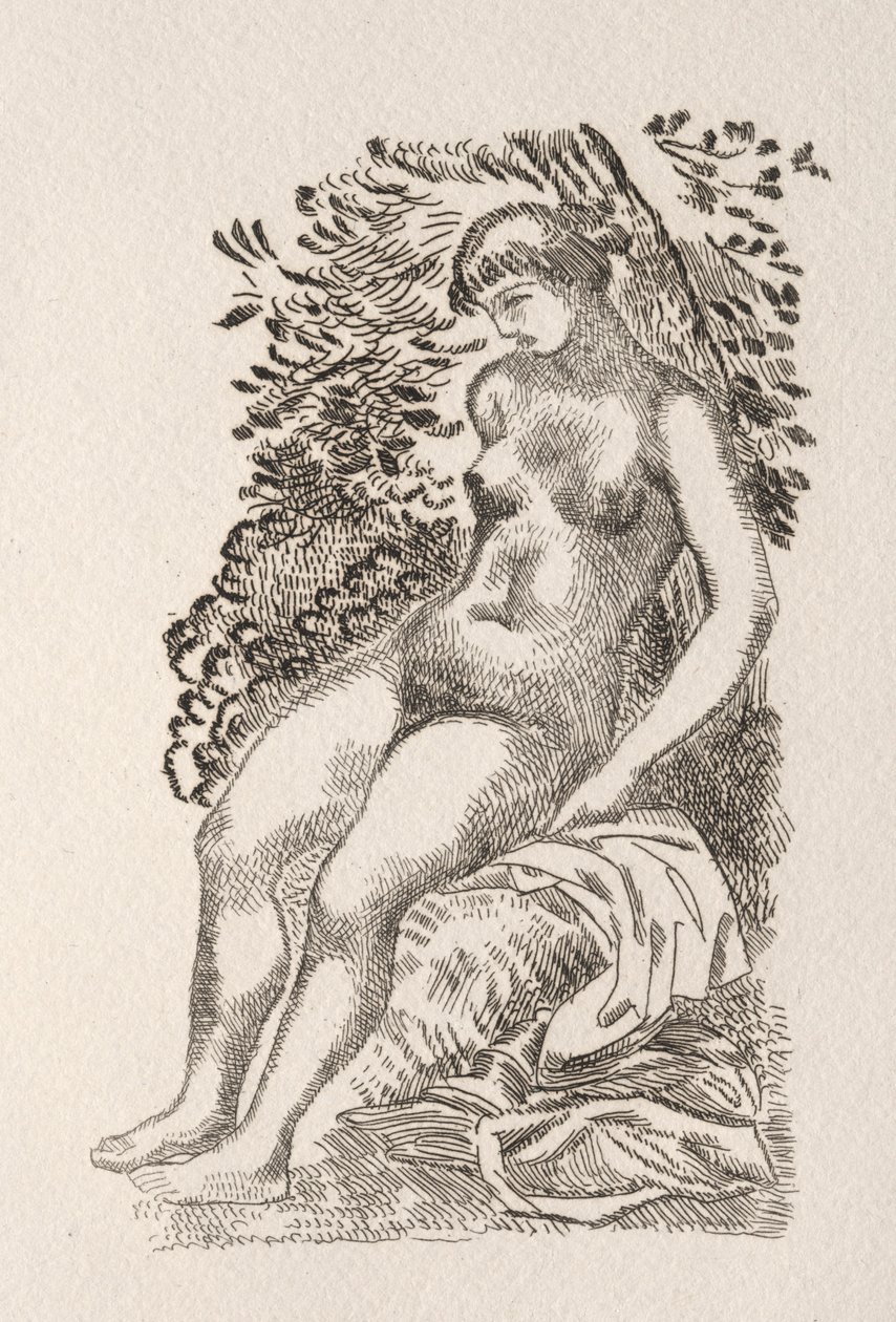 Kuvitus Pierre de Ronsardin runoon tekijältä Aristide Maillol