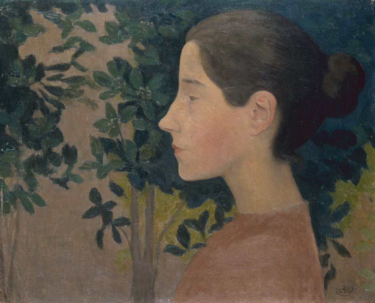 Tytön profiili (öljy kankaalle) tekijältä Aristide Maillol