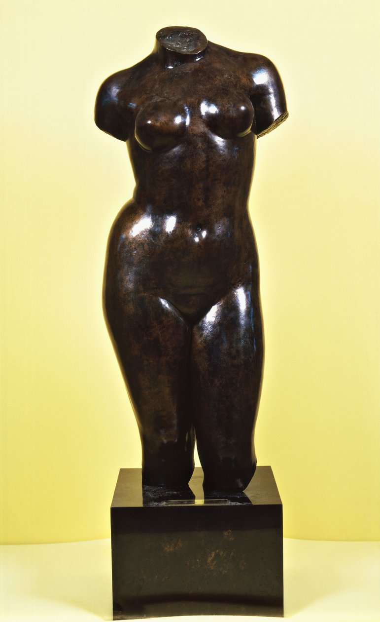 Venus; Torse de Venus, n. 1920 (pronssi ruskealla patinalla) tekijältä Aristide Maillol