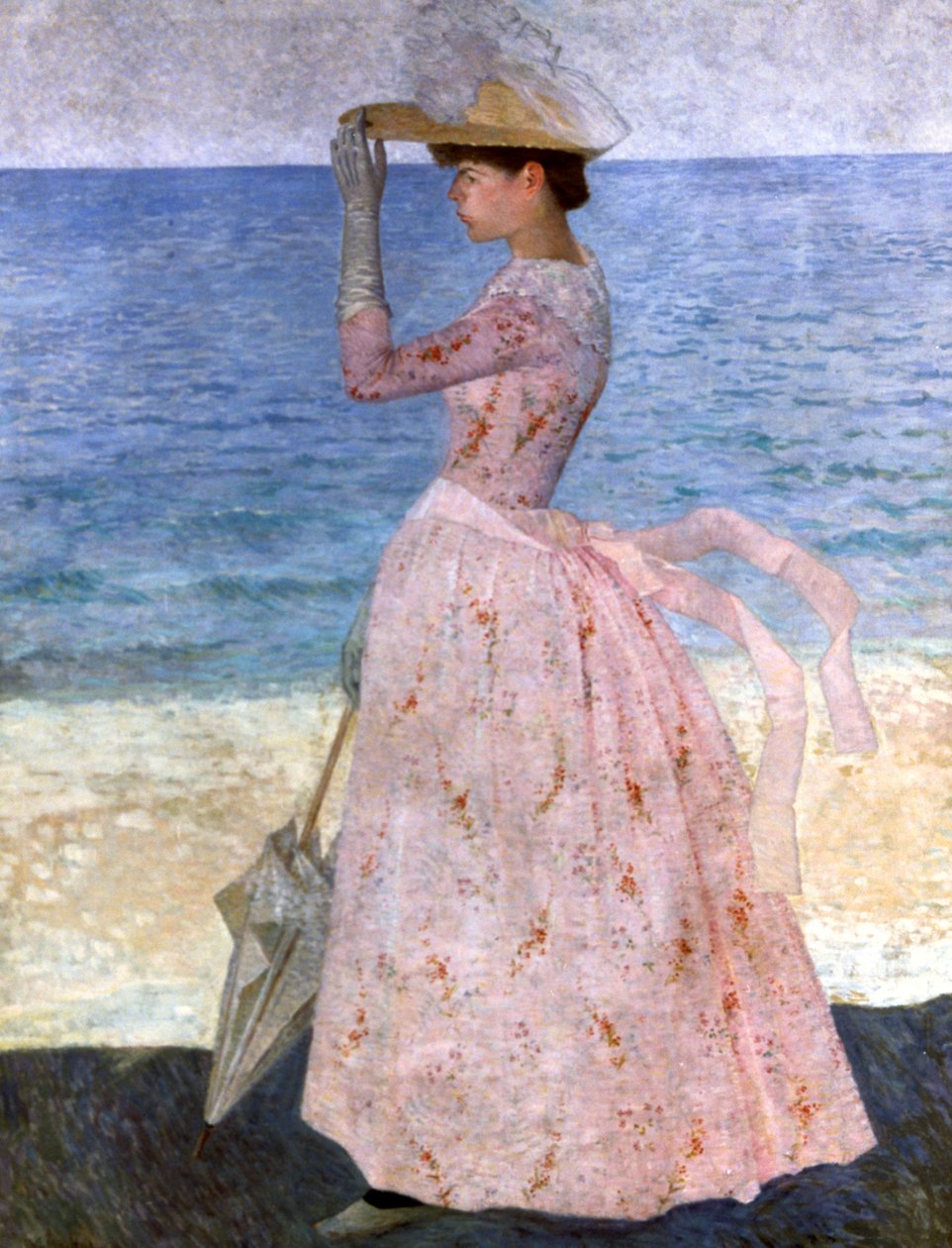 Nainen sateenvarjon kanssa, 1900 tekijältä Aristide Maillol
