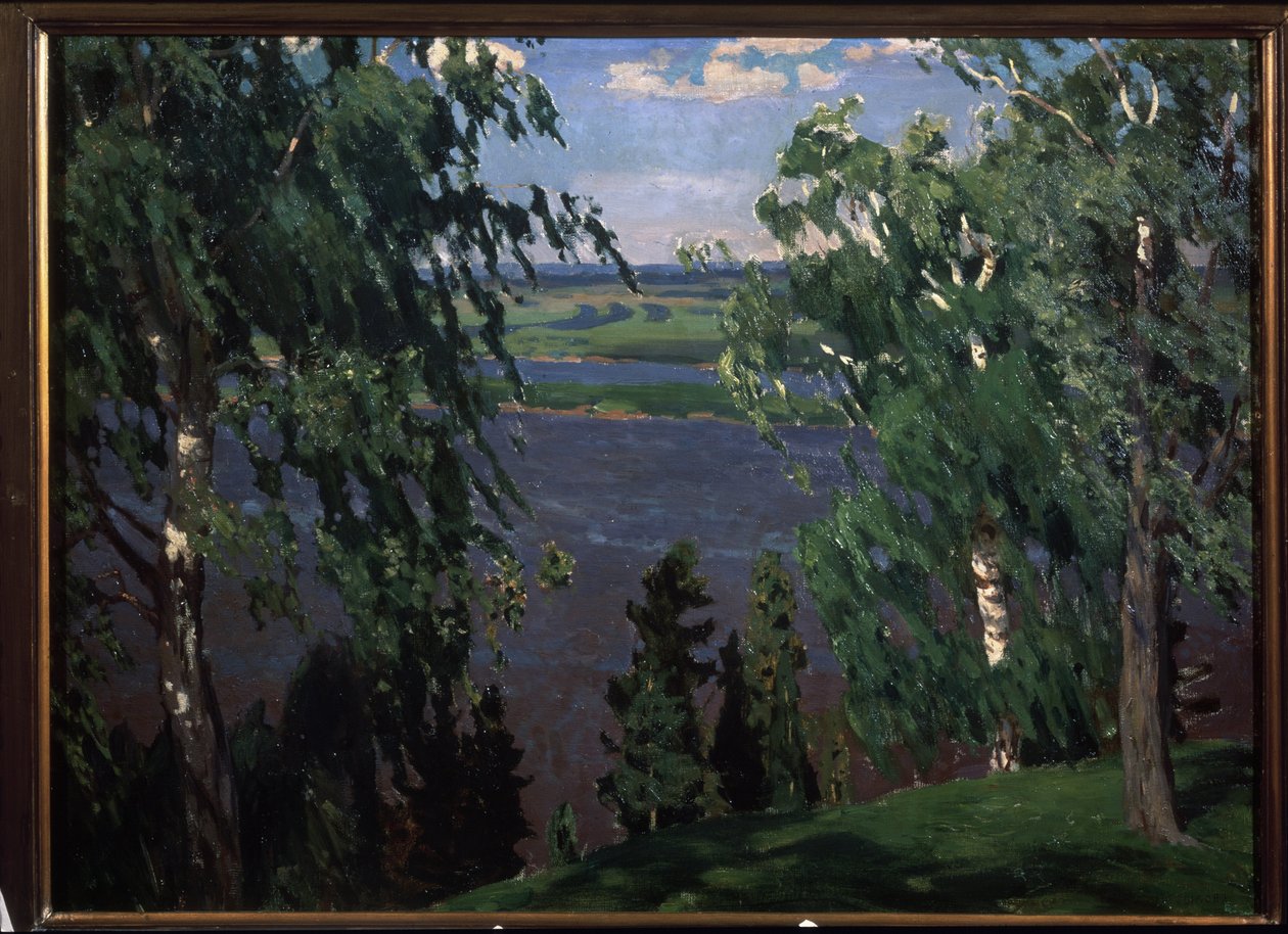 Vihreä melu. Arkadi (Arkady) Aleksandrovich Rylovin (1870-1939) maalaus, öljy kankaalle tekijältä Arkadij Aleksandrovic Rylov