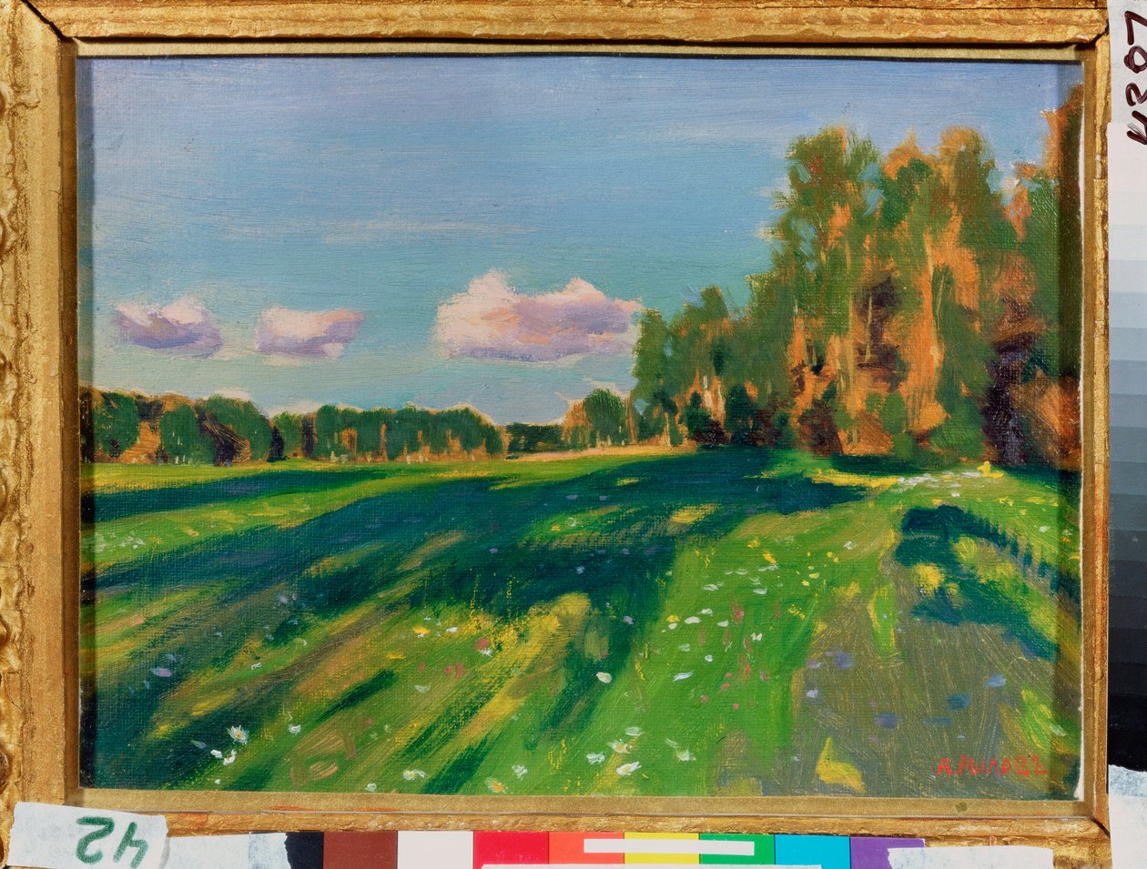 Kesäopiskelu. Arkadi (Arkady) Aleksandrovich Rylovin (1870-1939) maalaus, öljy kankaalle tekijältä Arkadij Aleksandrovic Rylov