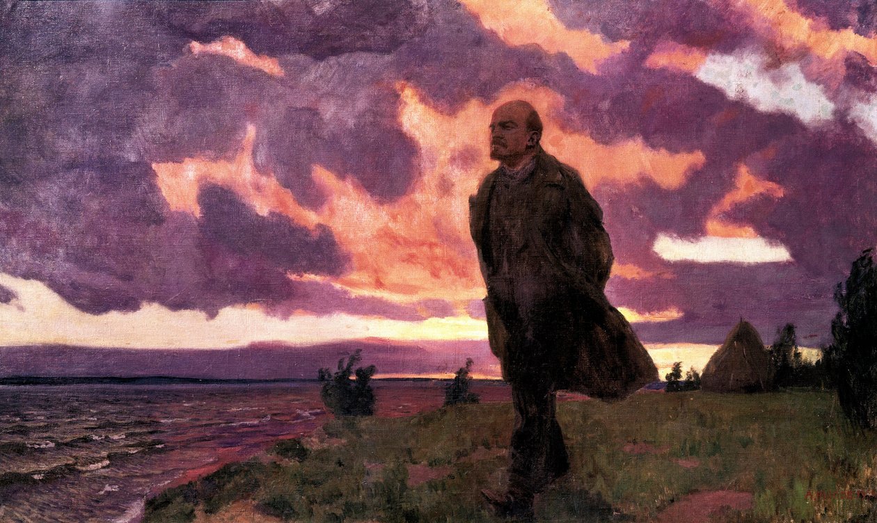 "Lenin ja Razliv", maalaus Arkady Alexandrovich Rylov tekijältä Arkadij Aleksandrovic Rylov