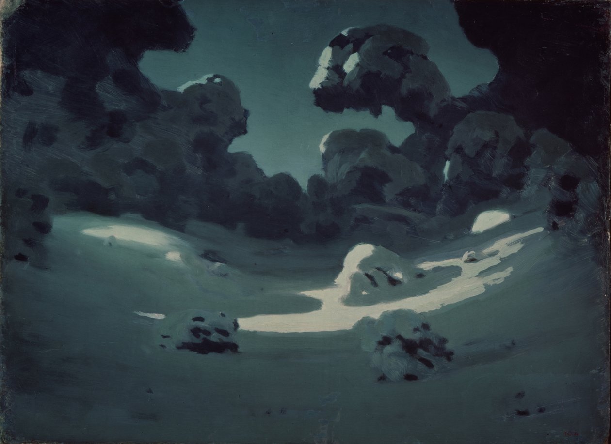 Kuunvalopilkkuja puussa. Talvi, 1898-1908 tekijältä Arkhip Ivanovich Kuindzhi