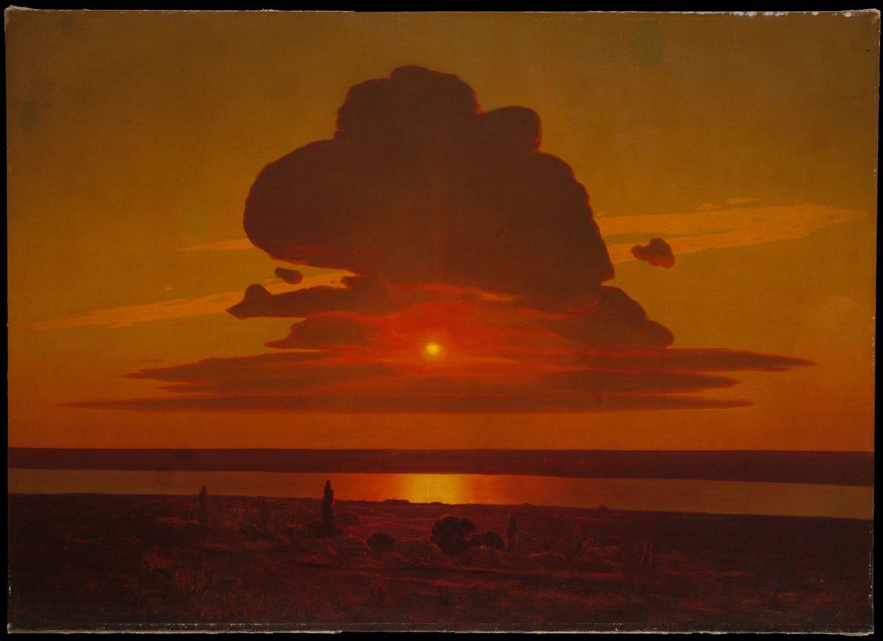 Punainen auringonlasku Dneprillä tekijältä Arkhip Ivanovich Kuindzhi