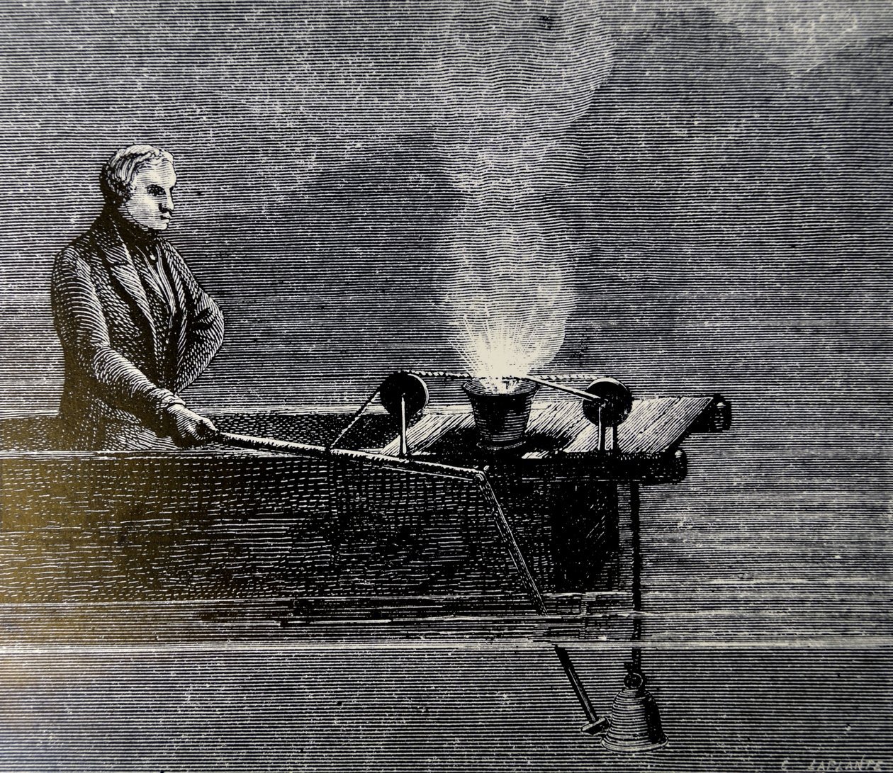 Koe äänen nopeuden mittaamiseksi vedessä, 1873. tekijältä Armand Guilleminot