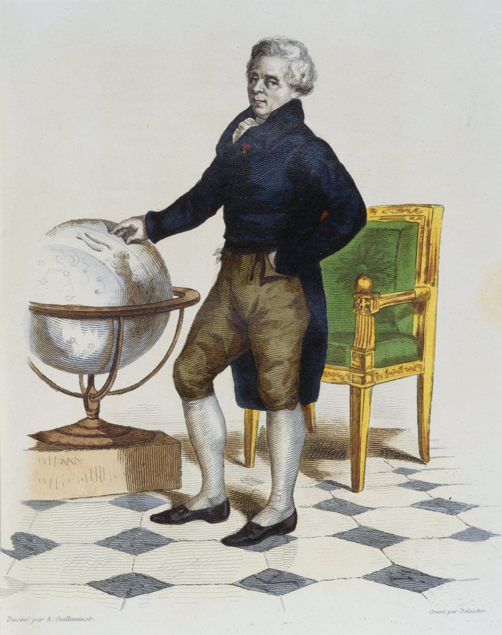 Pierre-Simon (1747-1825) Marquis de Laplace, kaiverrus Delaistre tekijältä Armand Guilleminot