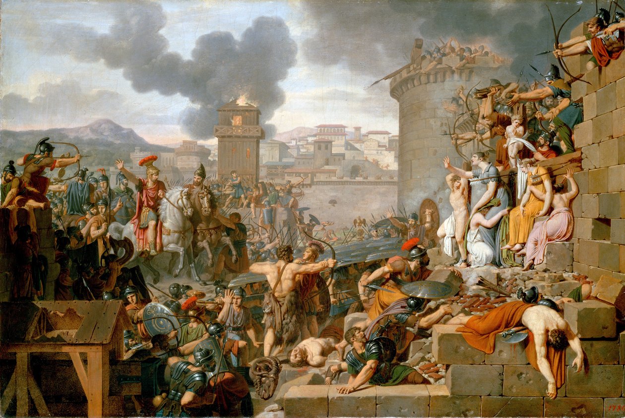 Metellus nostaa piirityksen", ennen vuotta 1805. tekijältä Armand Charles Caraffe