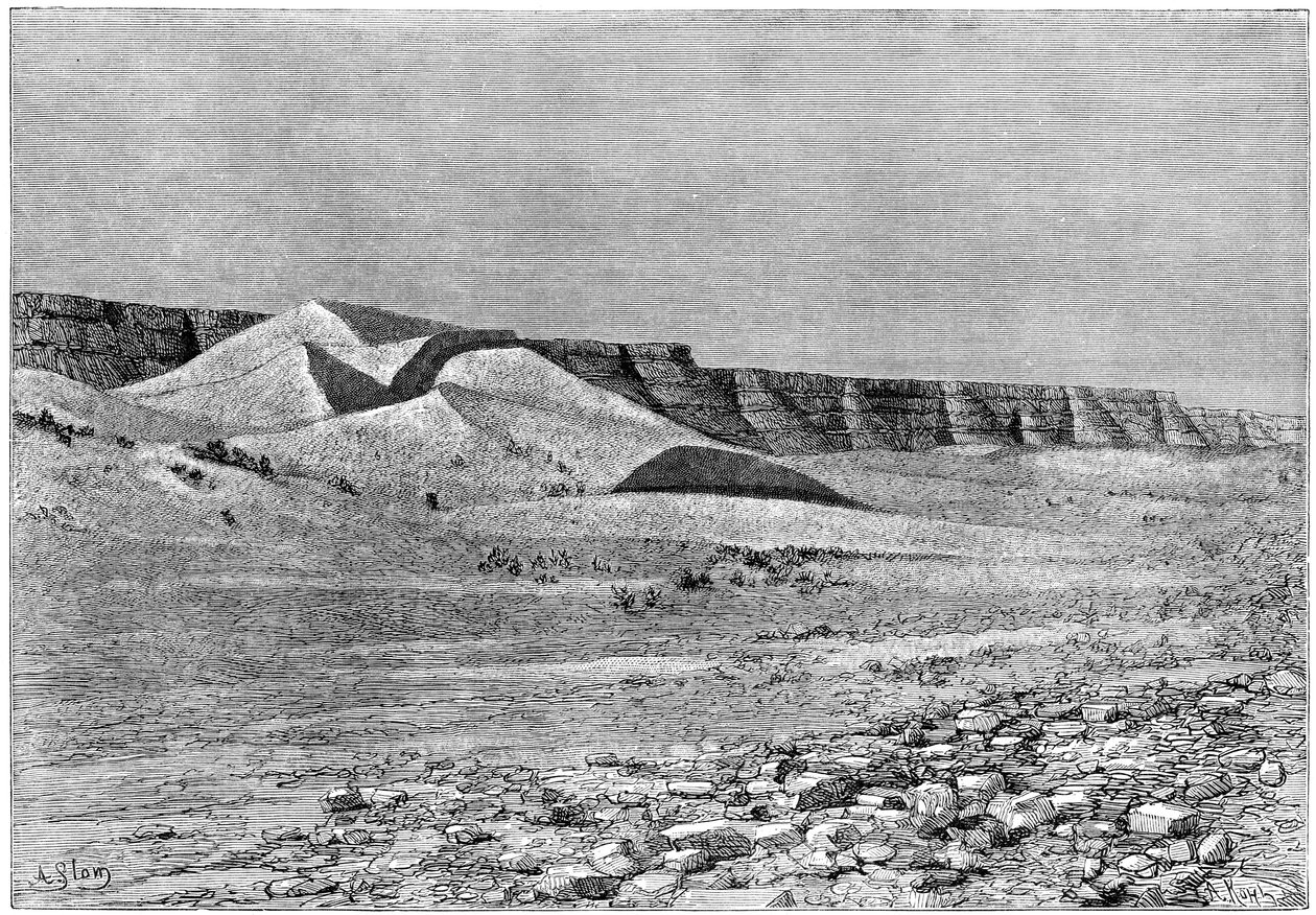 Ighargharin kalliot, otettu Temassininin pohjoisosasta, c1890 tekijältä Armand Kohl