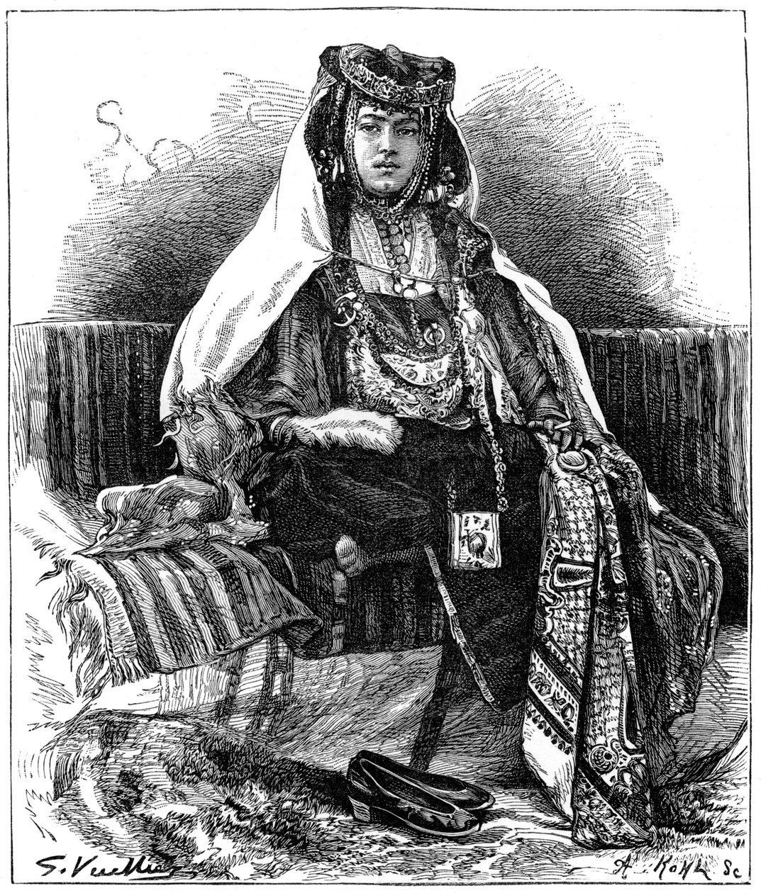 Ouled Nail dancer, Algeria, c1890 tekijältä Armand Kohl