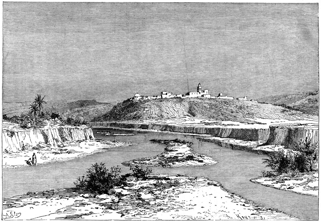 Mejerda Slugiassa, Mejez-el-Badin yläpuolella, 1890 tekijältä Armand Kohl