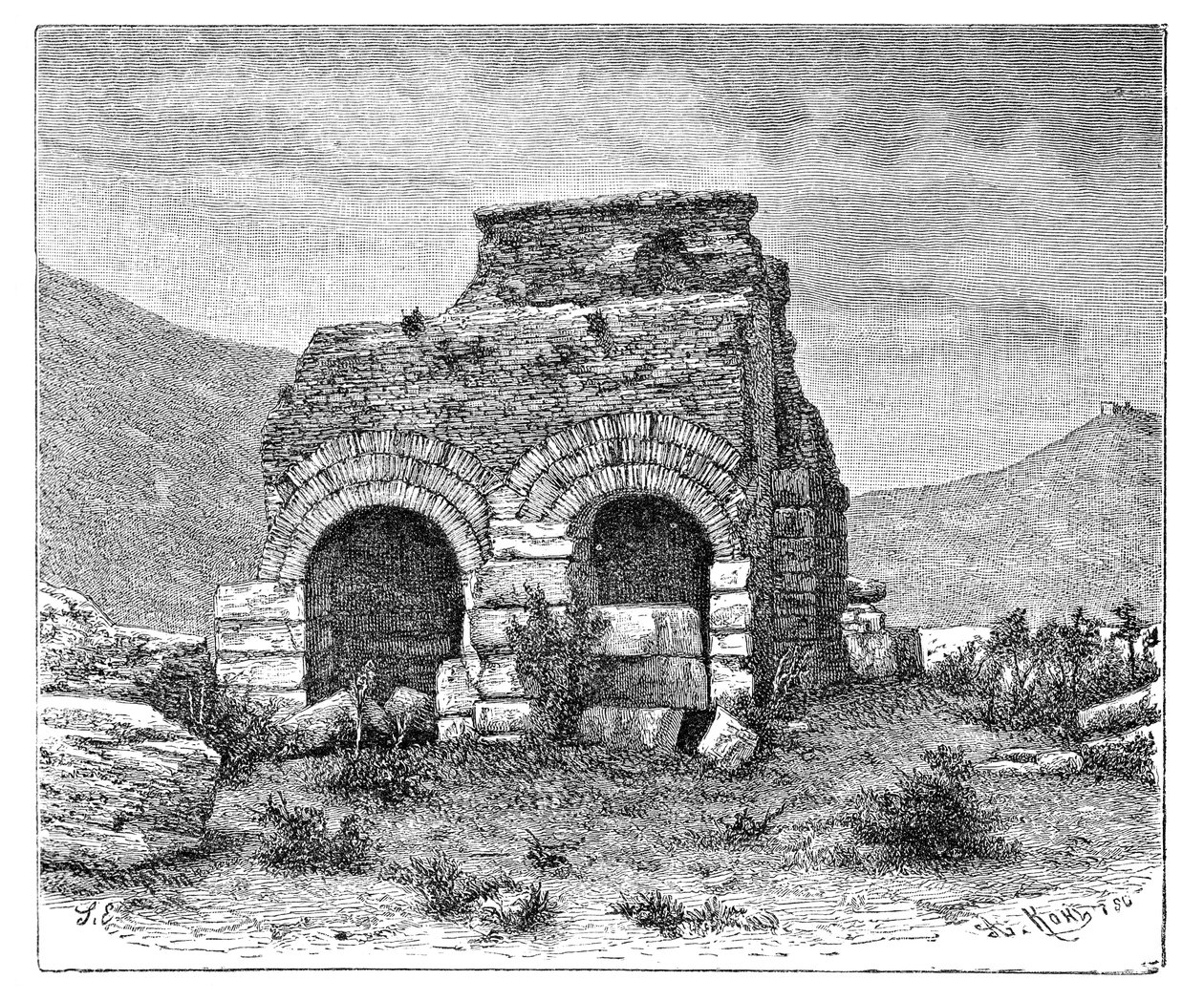 Pyhän Paavalin vankila, Efesos, Turkki, 1895. tekijältä Armand Kohl