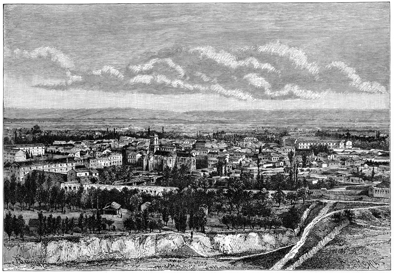 Näkymä Blidasta, Algeriasta, 1890 tekijältä Armand Kohl