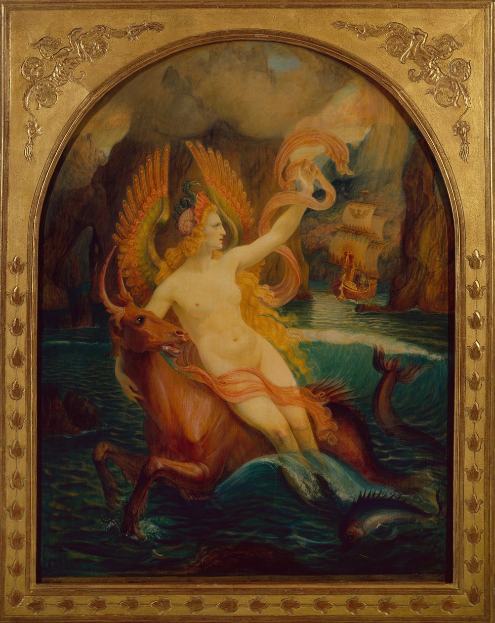 Sireeni, n. 1897 (öljy kankaalle) tekijältä Armand Point