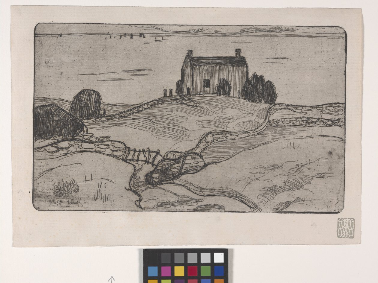 La Maison Du Pendu (hirtettyjen miehen talo) (etsaus) tekijältä Armand Séguin