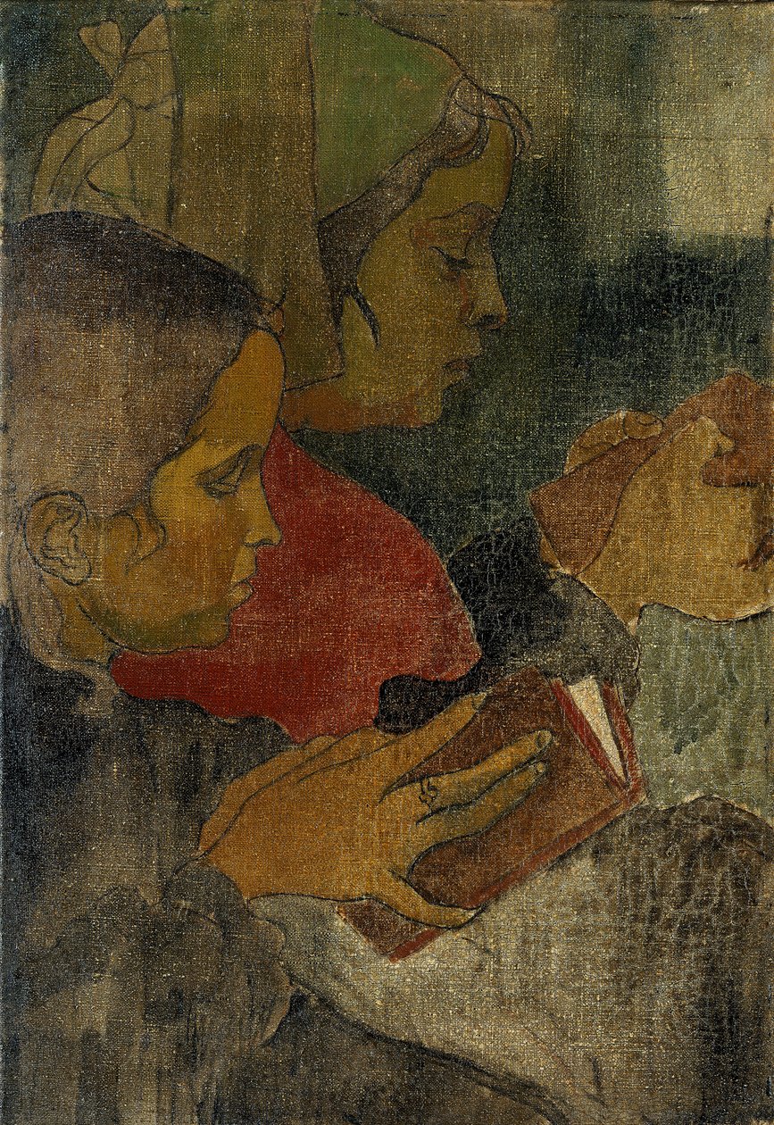 "Bretonin talonpoikanaiset messussa", 1890-luku tekijältä Armand Séguin