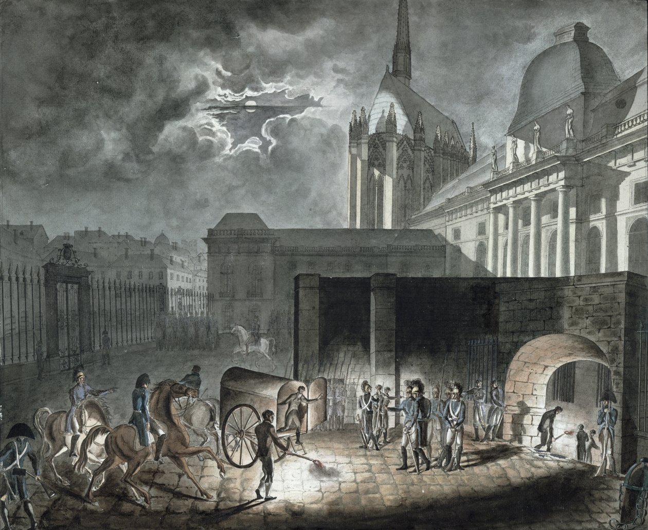 Vankien siirtäminen conciergerieen, 26. toukokuuta 1804 tekijältä Armand de Polignac