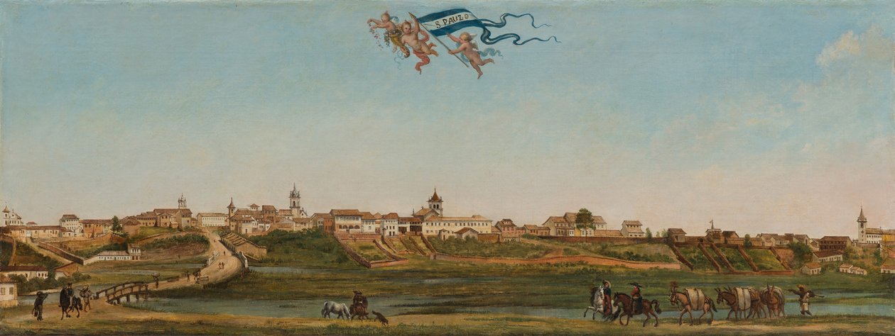Panoraamanäkymä Sao Pauloon, 1821. tekijältä Arnaud Julien Pallière