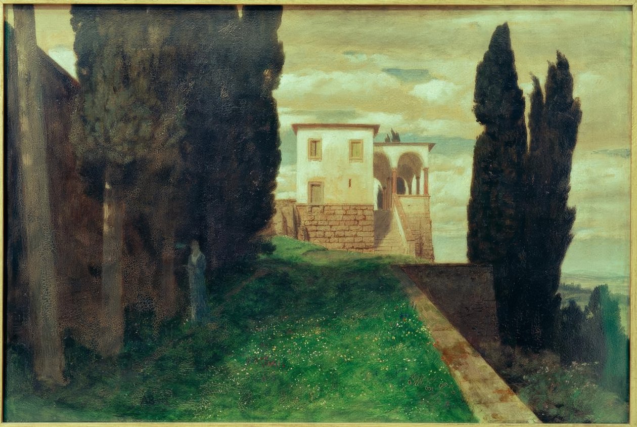 Italienische Villa im Frühling tekijältä Arnold Böcklin