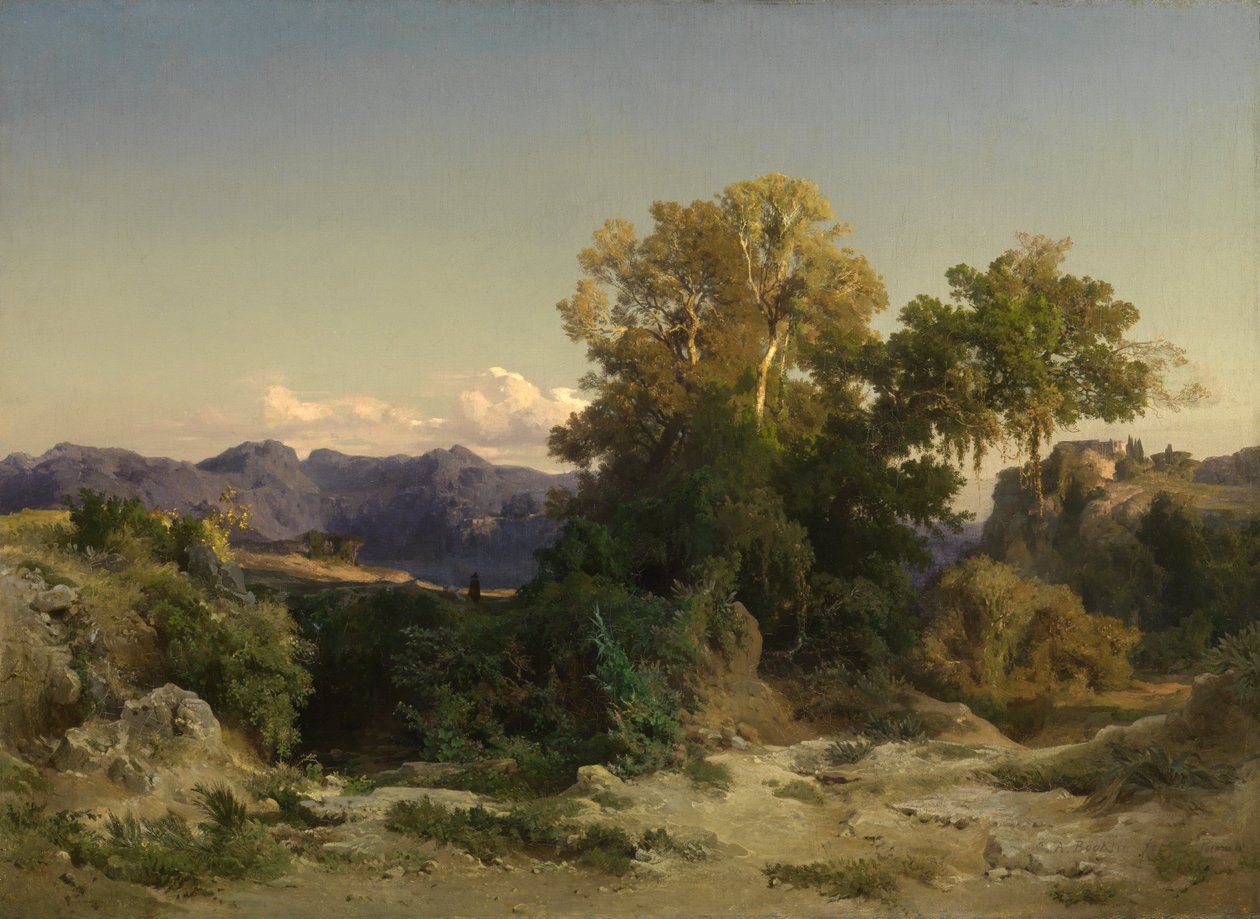 Maisema Rooman Campagnassa tekijältä Arnold Böcklin