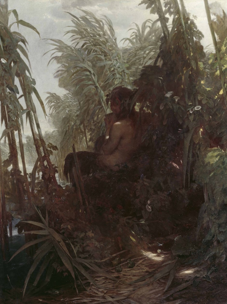 Pannu ruokoissa tekijältä Arnold Böcklin