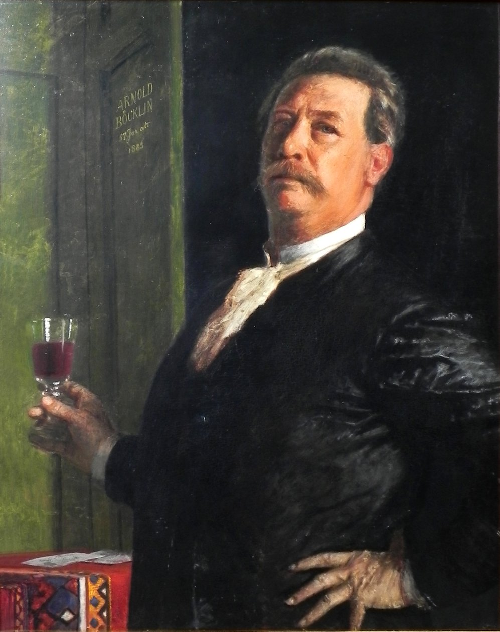 Selbstbildnis mit Weinglas tekijältä Arnold Böcklin