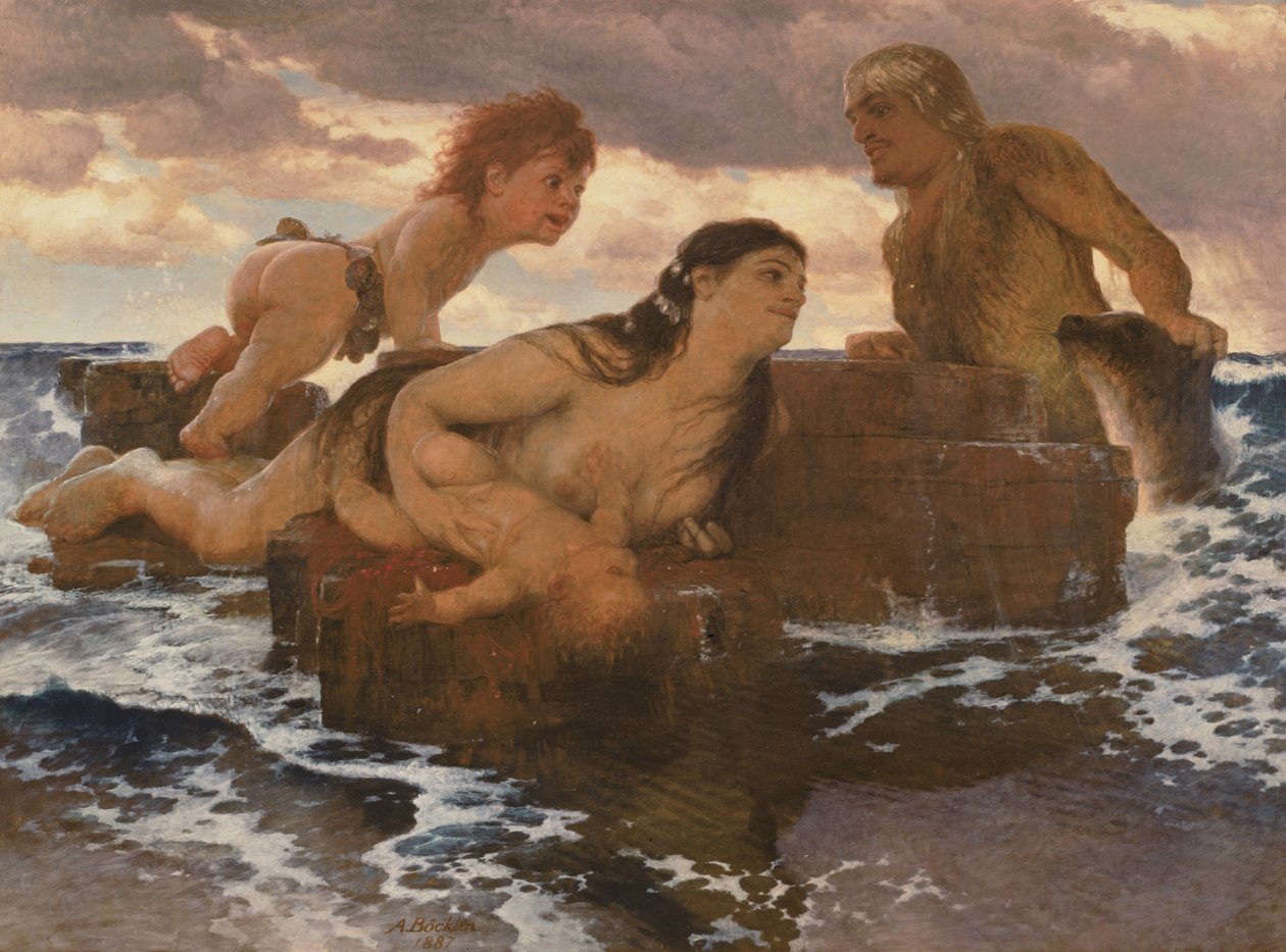 Meri-idylli, 1887 tekijältä Arnold Böcklin
