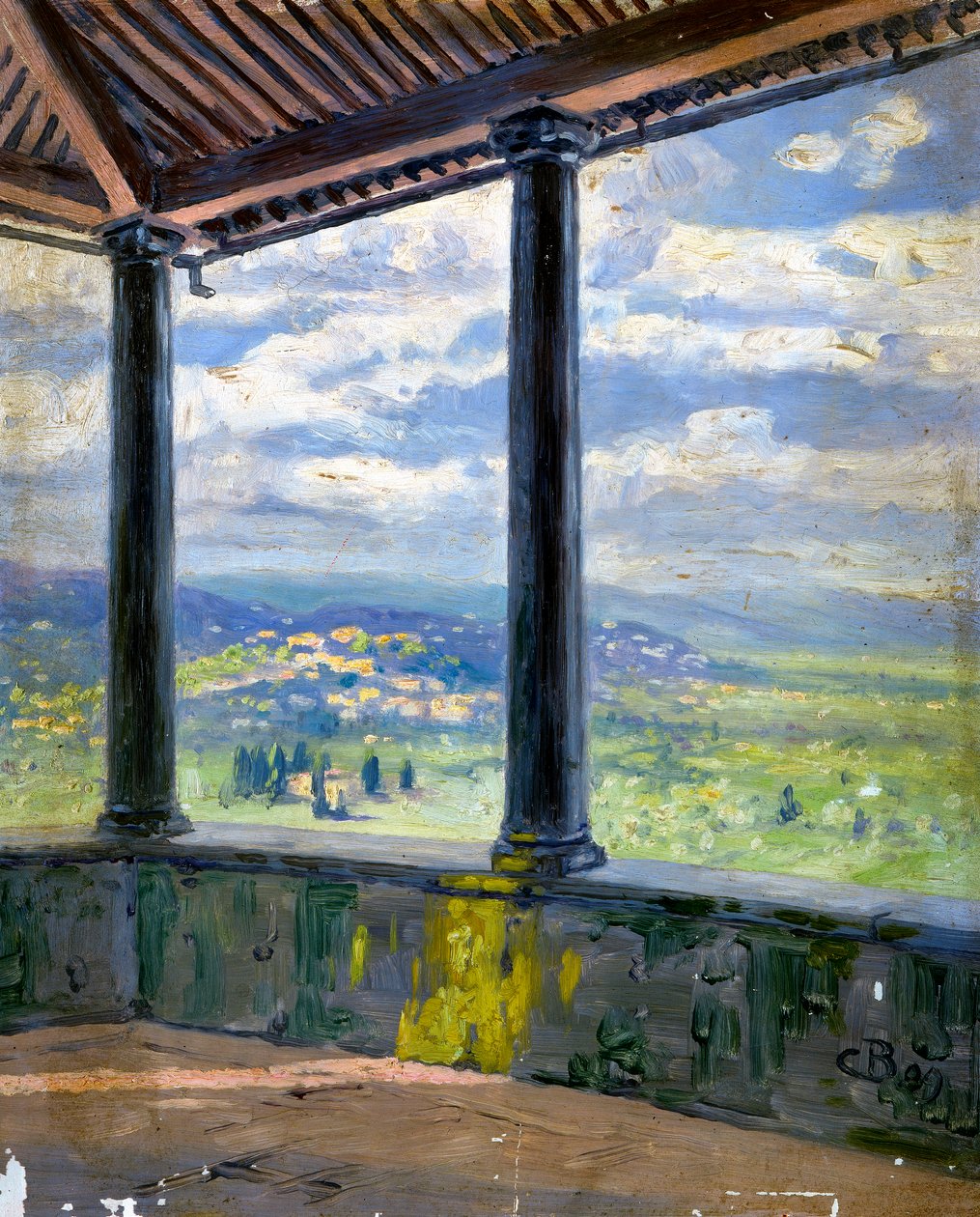 Toscanan maisema tekijältä Arnold Böcklin