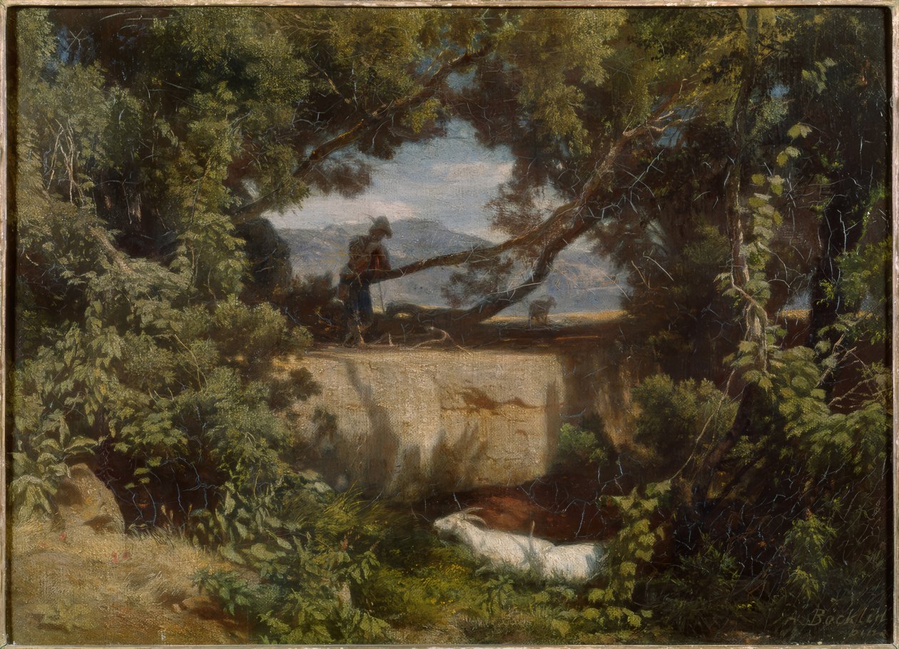Ziegenhirte in Kampanien tekijältä Arnold Böcklin