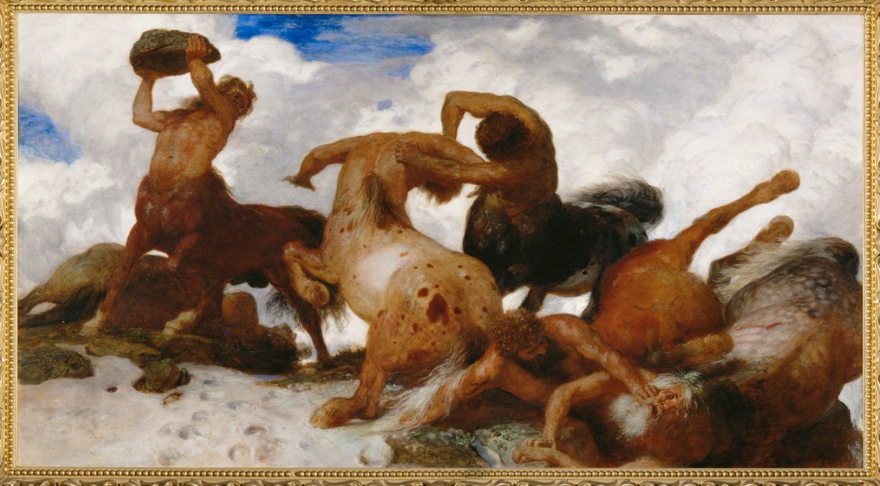 Kentaurenkampf - Kentaurien taistelu ... (maalaus kankaalle) tekijältä Arnold Böcklin