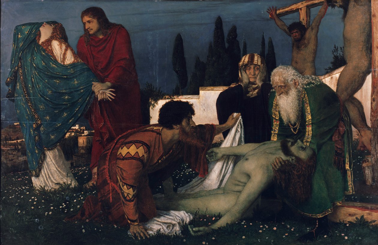 Valitus ristin juurella tekijältä Arnold Böcklin