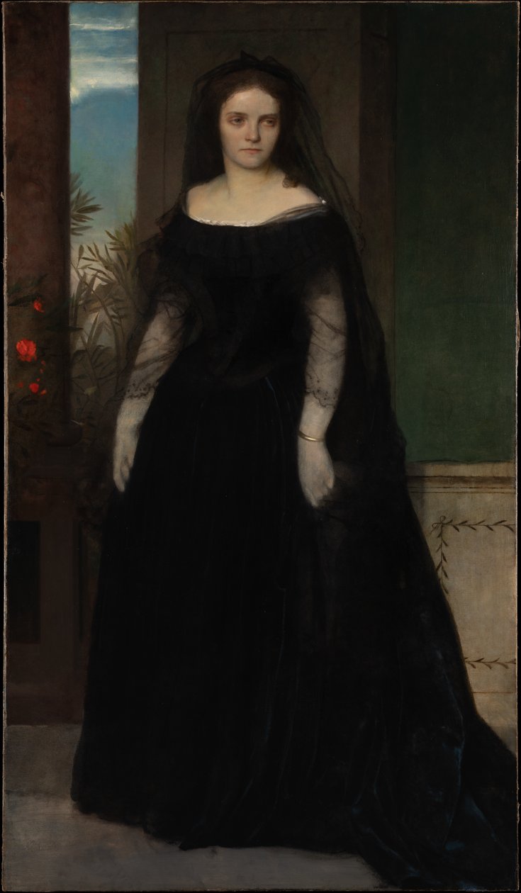 Näyttelijä Fanny Janauschekin muotokuva tekijältä Arnold Böcklin