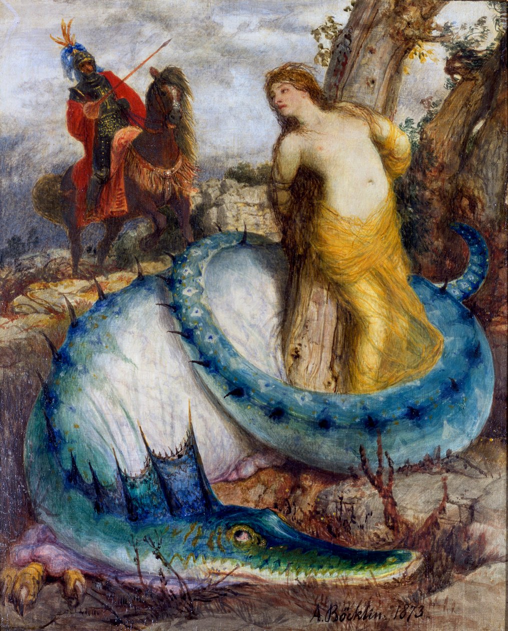 Ruggiero ja Angelica tekijältä Arnold Böcklin