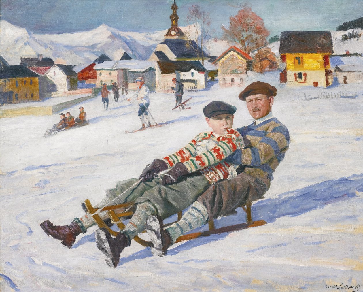 Romanian Carol II ja Romanian prinssi Michael, 1930-luvun alku tekijältä Arnold Borisovich Lakhovsky