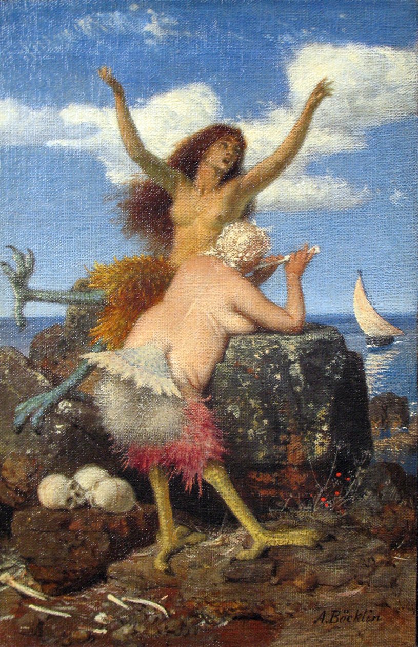Saksan kieli:  Sirenen Sirens tekijältä Arnold Böcklin