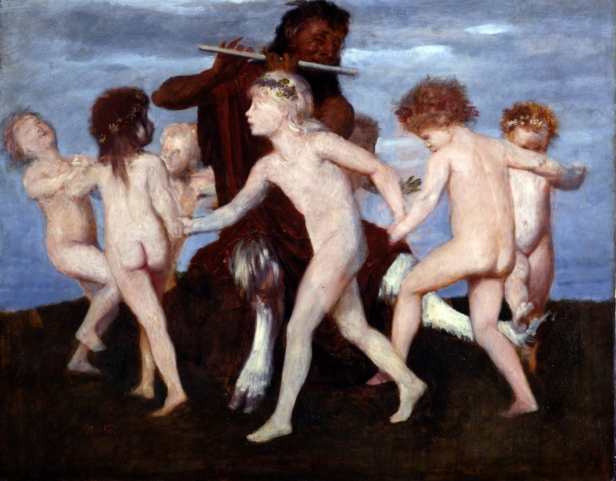 Pan Dancing lasten kanssa tekijältä Arnold Böcklin