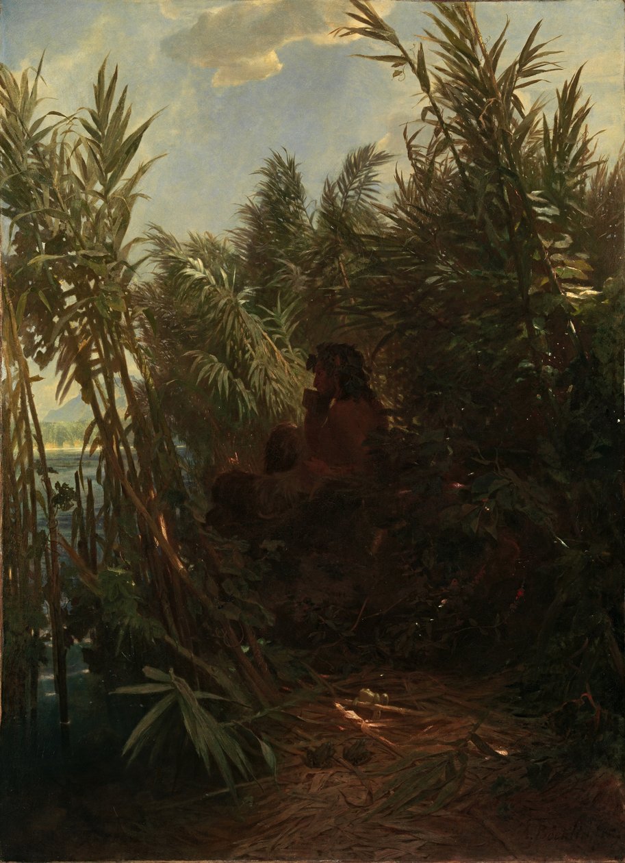 Pan in the Reed, 1856-1857. tekijältä Arnold Böcklin