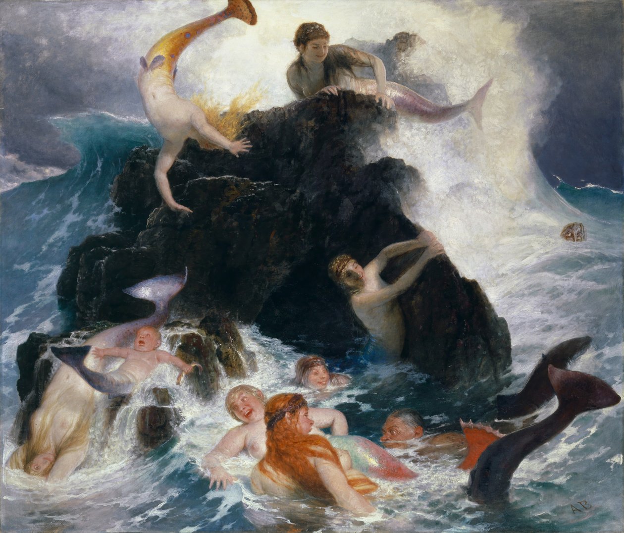 Nereidien näytelmä, 1886 tekijältä Arnold Böcklin