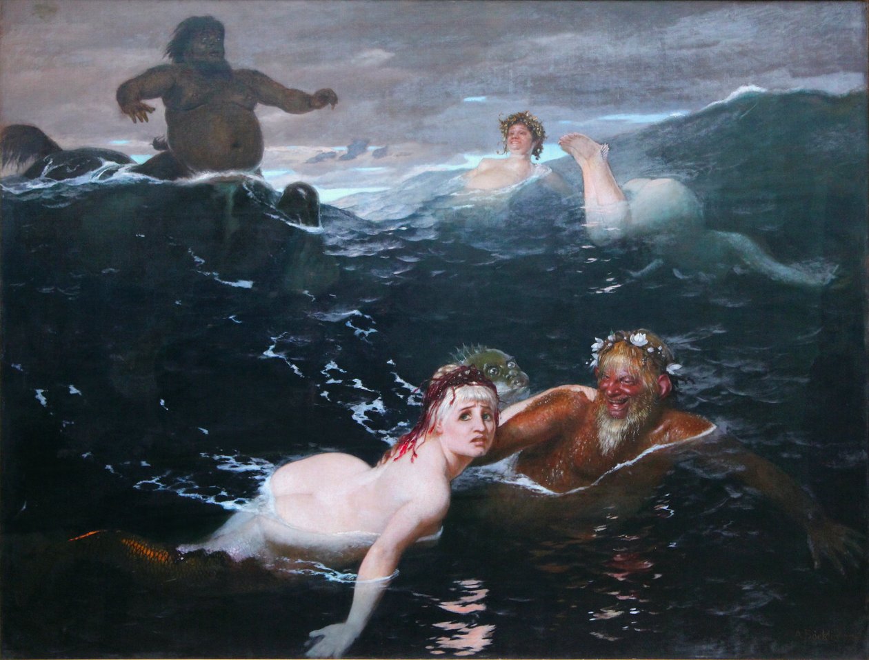 Aalloilla leikkiminen tekijältä Arnold Böcklin