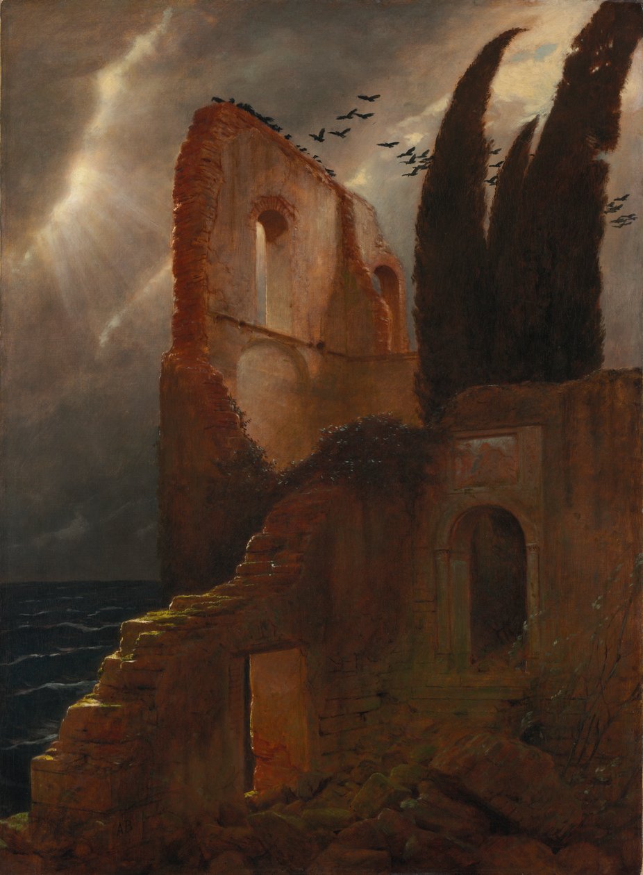 Raunio meren rannalla tekijältä Arnold Böcklin