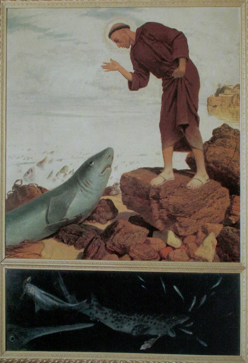 Pyhä Antonius saarnaa kaloille tekijältä Arnold Böcklin