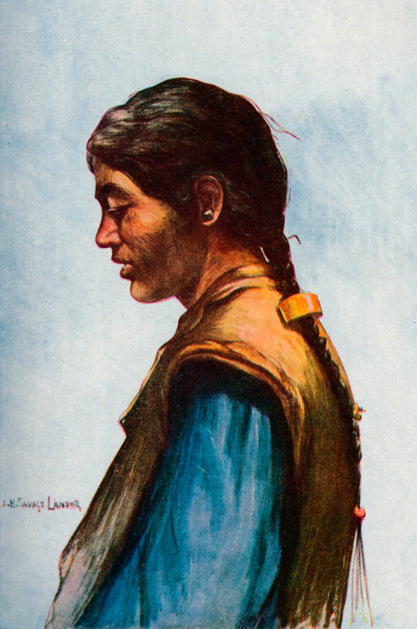 "Tyypillinen tiibetiläinen", 1913 tekijältä Arnold Henry Savage Landor