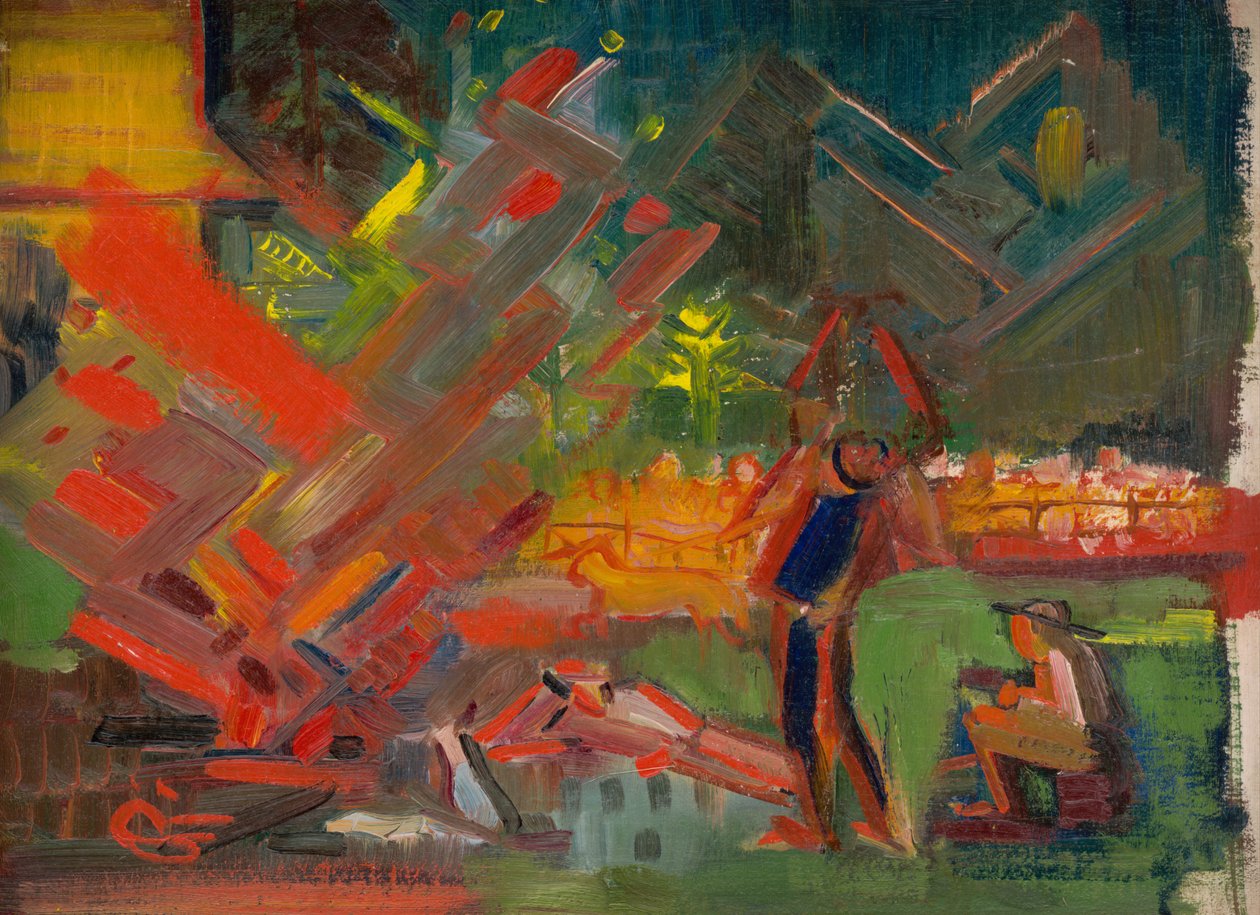 kokko, n. 1940 (öljy kankaalle) tekijältä Arnold Peter Weisz Kubincan